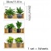 Raflı Bitki Tasarımlı Yapışkanlı Sticker 20*30 cm 3lü Set MC-663