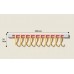 10 Kancalı Raylı Mutfak ve Banyo Düzenleyici Askı 30 cm
